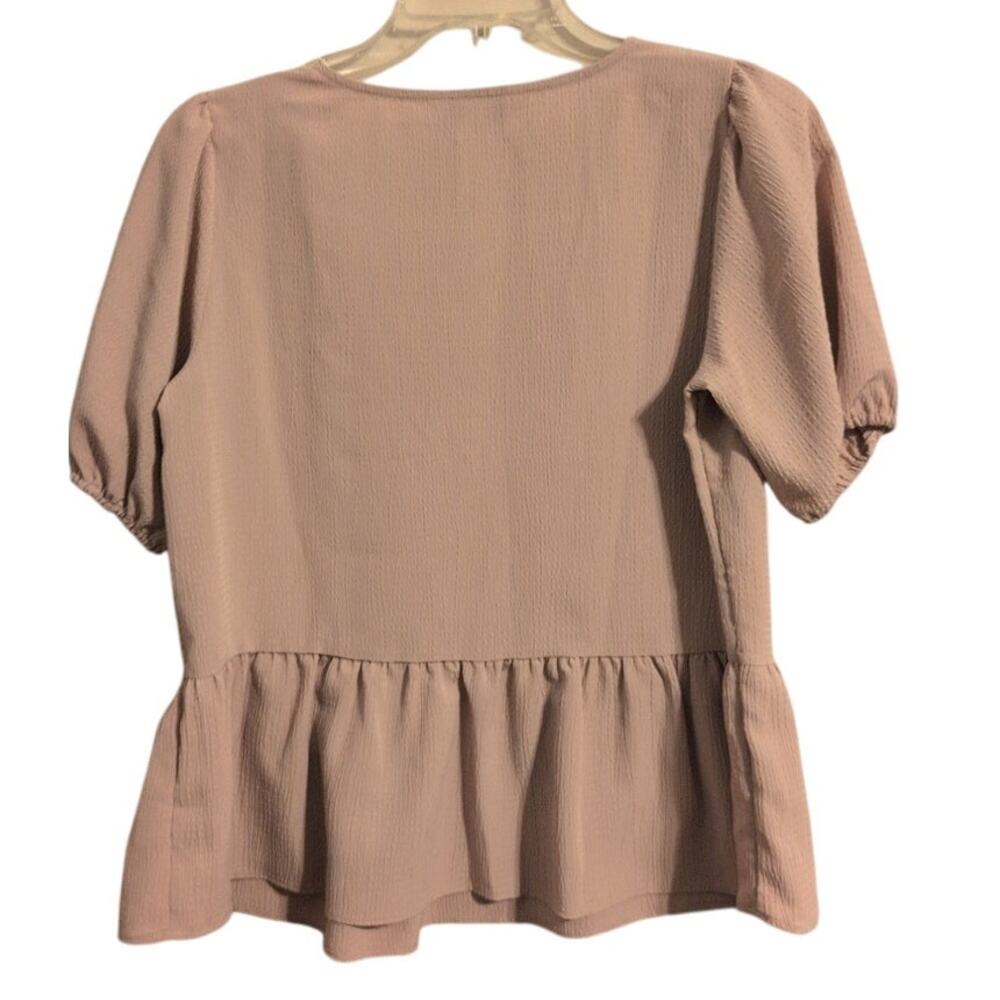 Nine West Pink Pumplo Shirt Size PS (Petite Small) Cute & Flirty Top - Picture 4 of 4